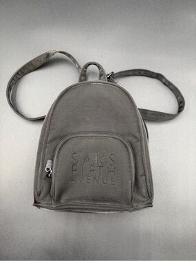 Saks Fifth Avenue Black Unisex Mini Backpack